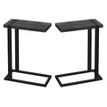 19.25" Rectangular Wood Side Table in Black - Set of 2 T706422