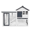 48”L Rabbit Hutch Wood Pet Cage J307415