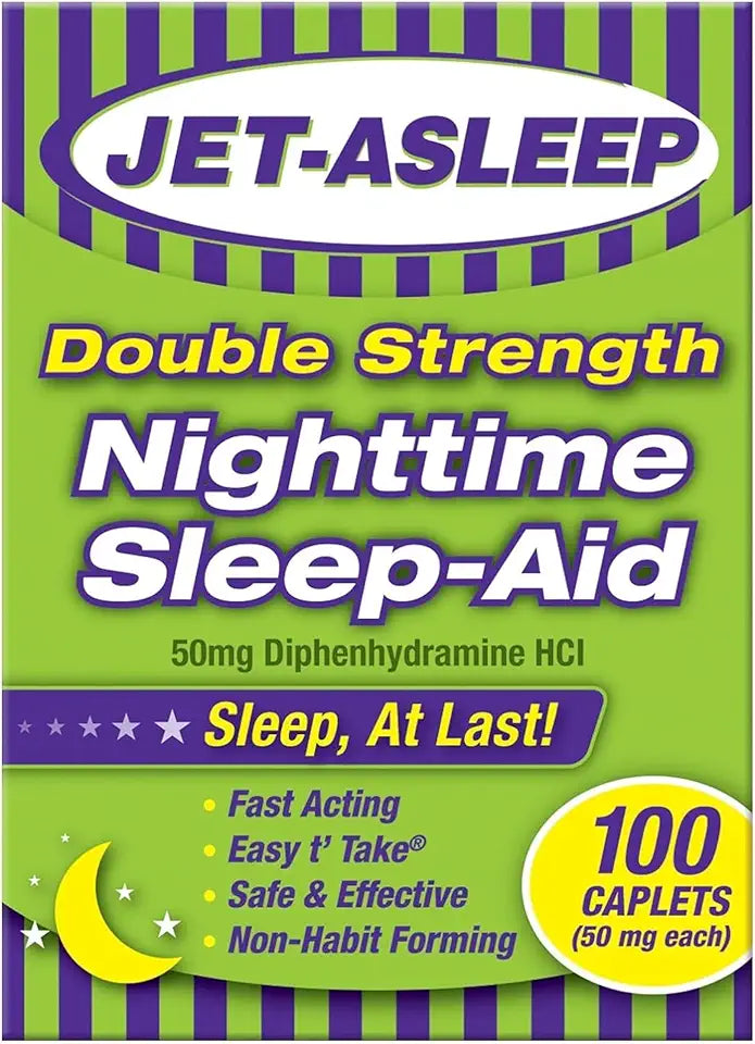 Double Strength Nighttime Sleep Aid 100 Caplets J3417