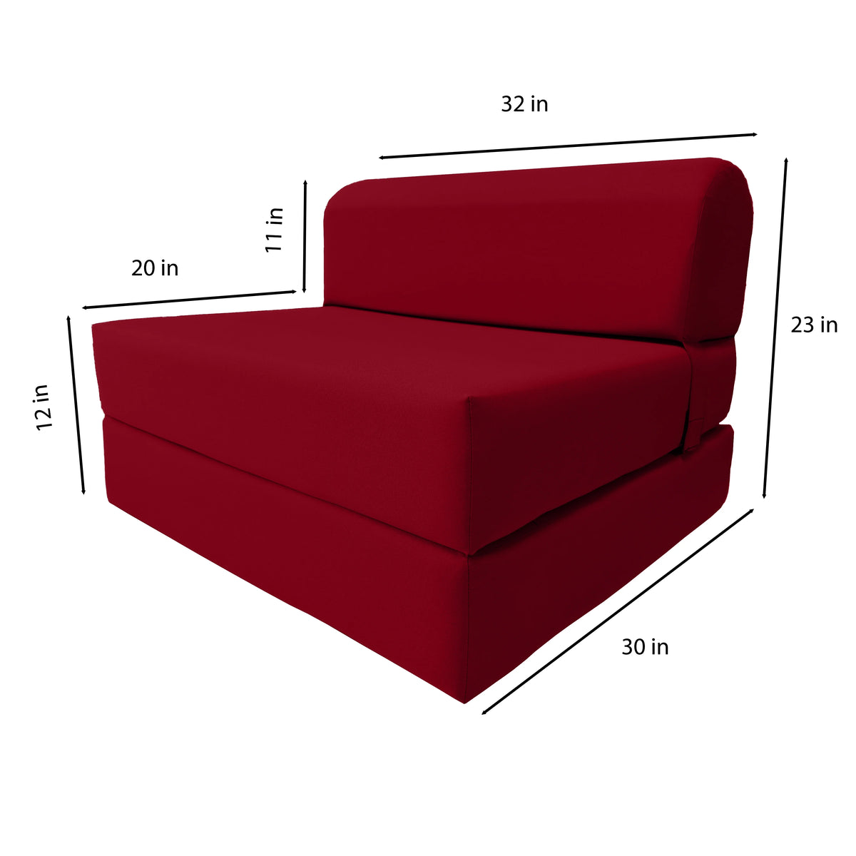Red Sleeper Chair Folding Foam Bed B2331