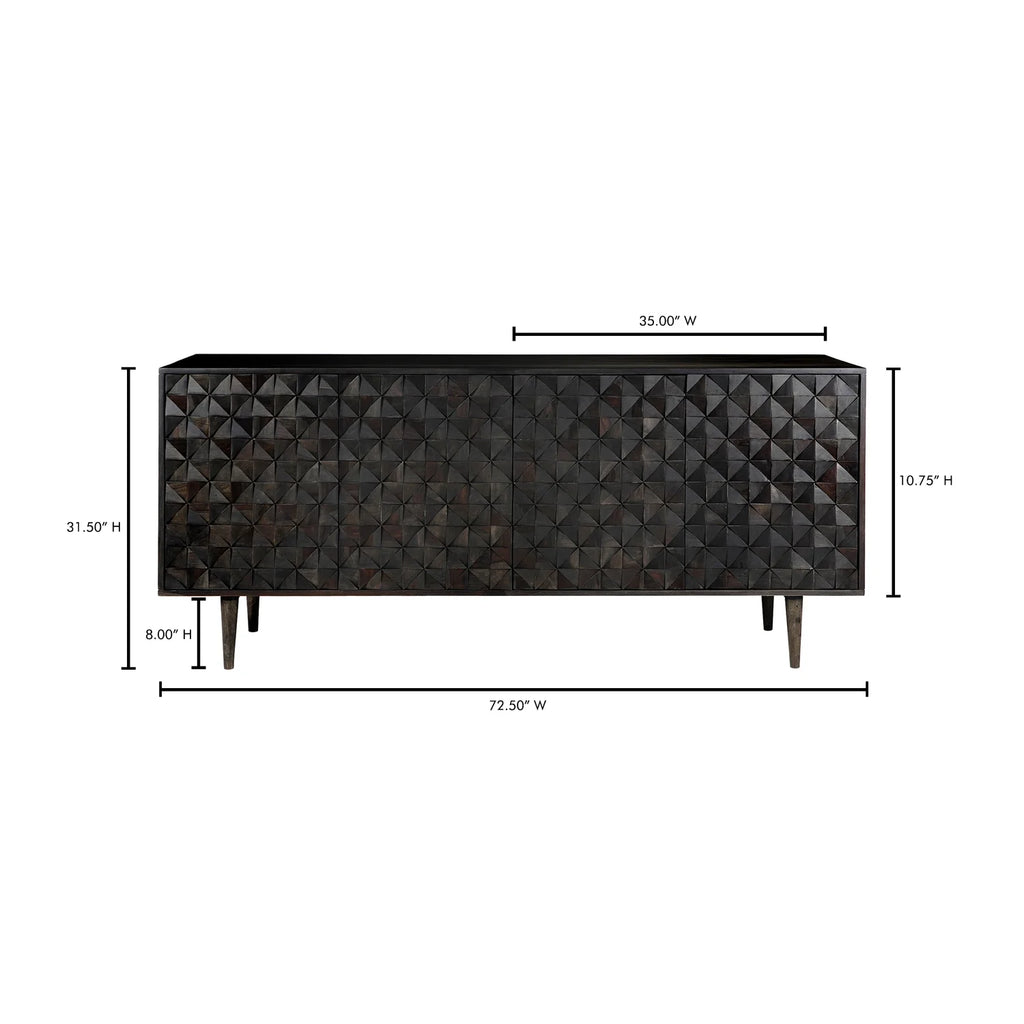 Black 4 Door Sideboard N8540