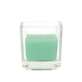 Aqua Square Glass Votive Candles 96Pcs B34608