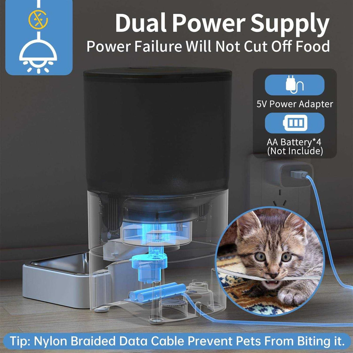 Automatic Cat Feeder with Slow Feeding Mode Z5548