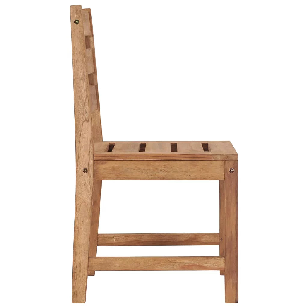 2 pcs Solid Teak Wood Patio Chairs O866