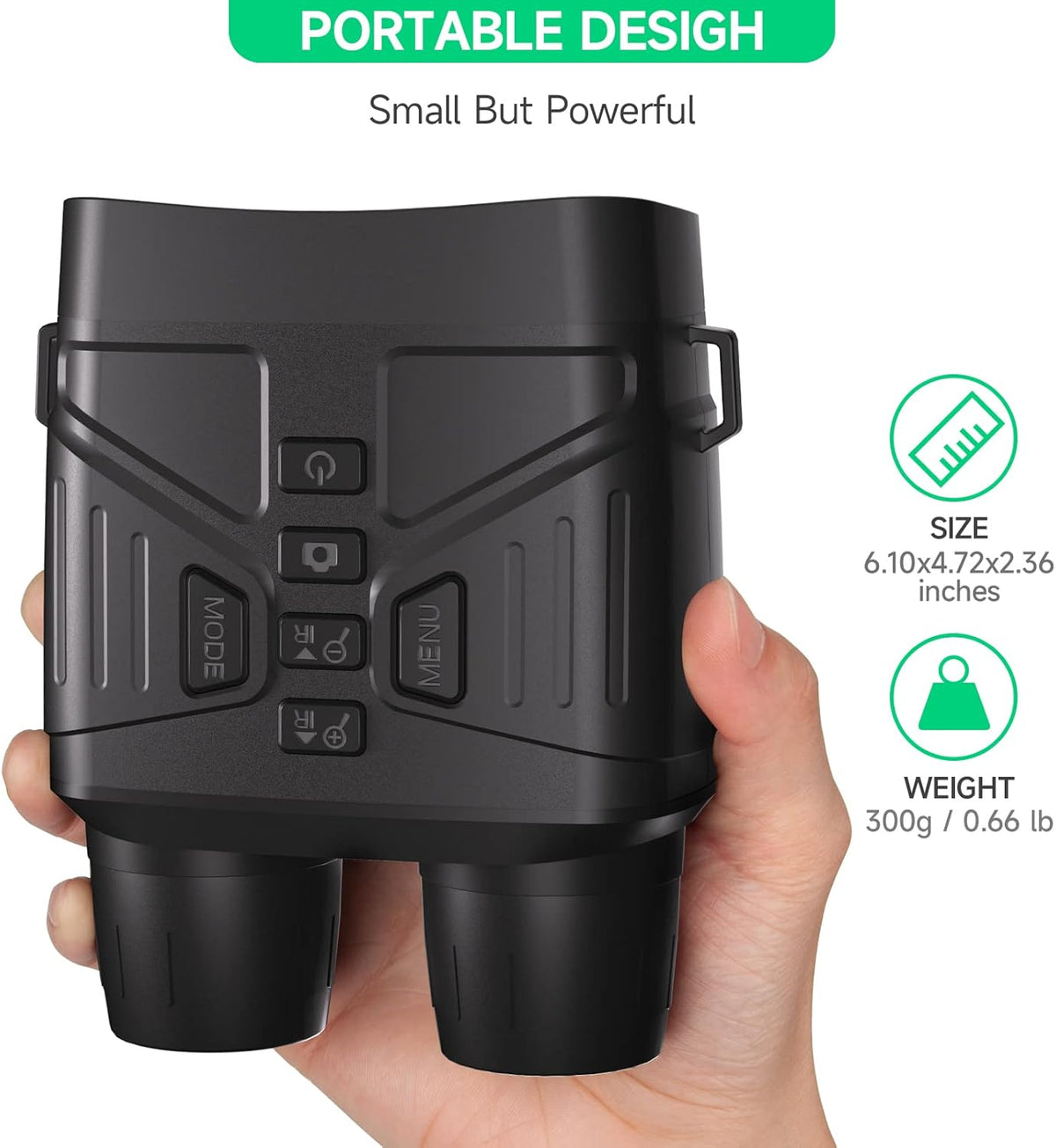 Night Vision Binoculars Goggles with 3'' Screen Rechargeable Lithium Battery S41421