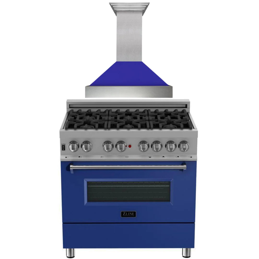 36 Dual Fuel Range and Range Hood Appliance Package N1014