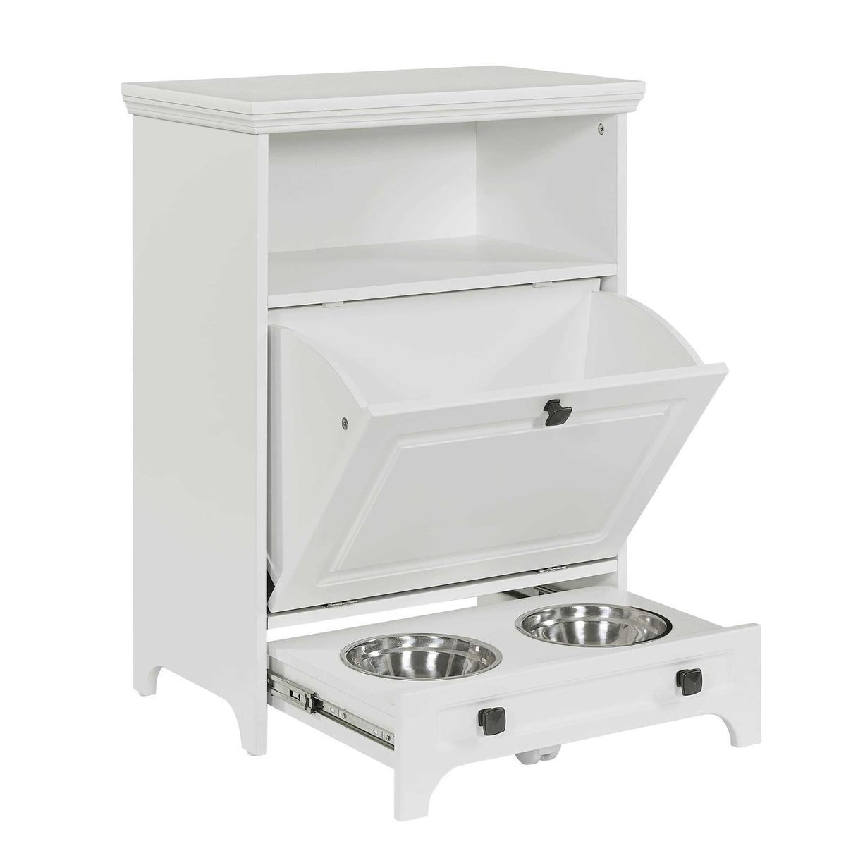 Modern Pet Feeding Station with 2 Elevated Dog Bowls Z998