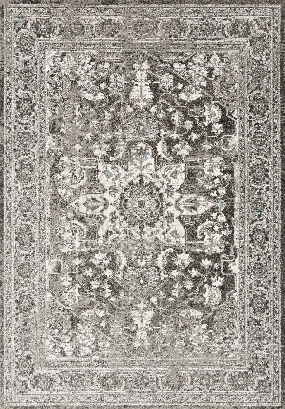 Charcoal Ivory Rug O402