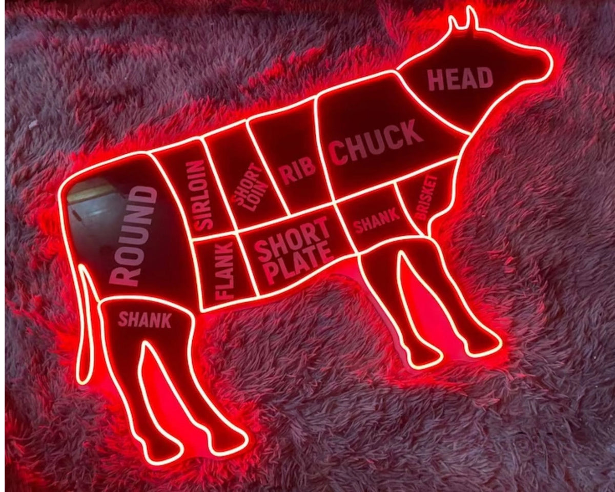 Beef Butcher Neon Sign W48696