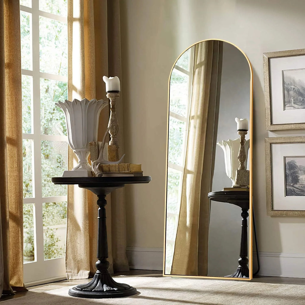 65"x22" Arched Full Length Mirror with Aluminum Frame L72418