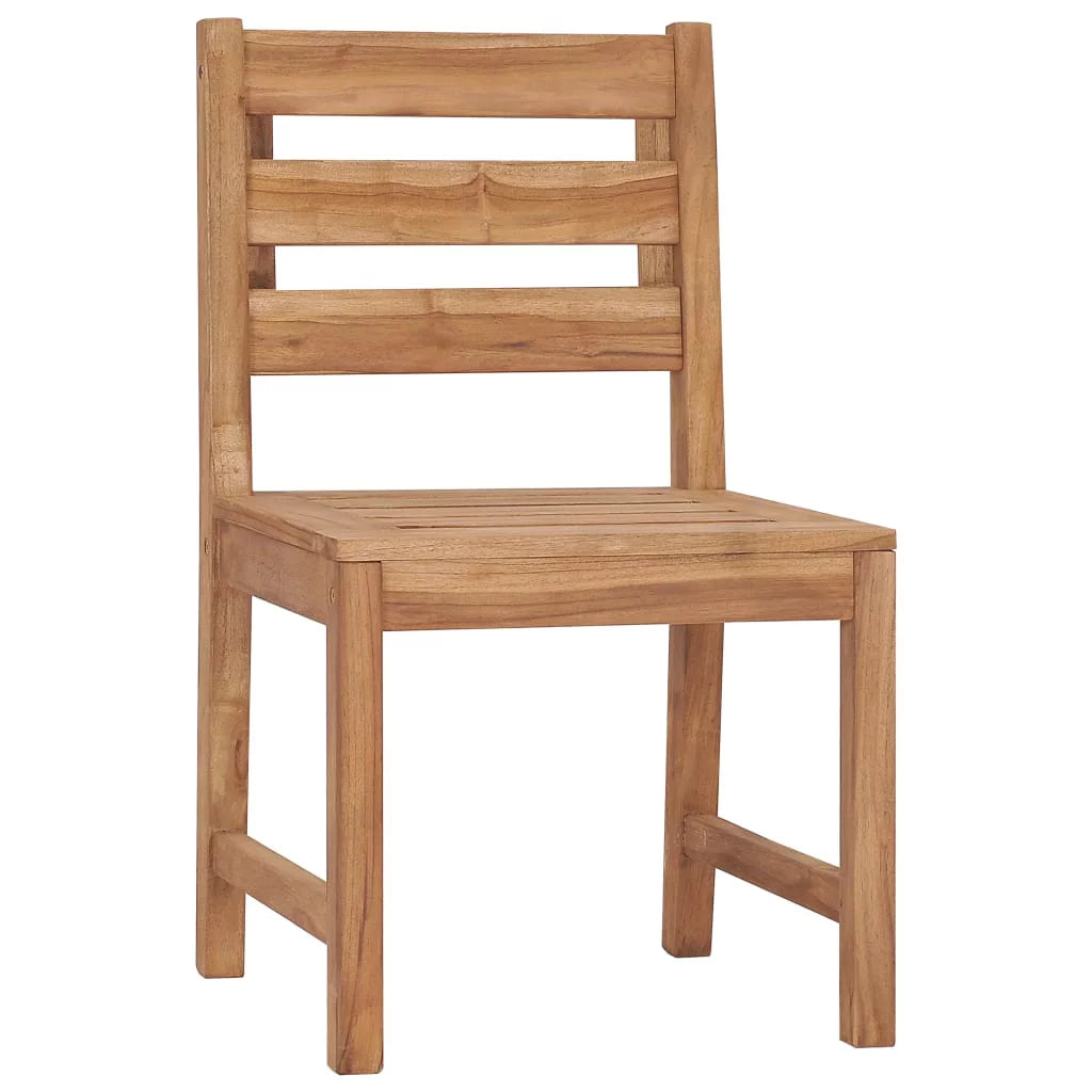2 pcs Solid Teak Wood Patio Chairs O866