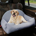 Dog Car Seat, Pet Booster Seat with Storage (Blue Stripes) X5352
