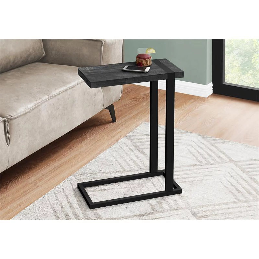 19.25" Rectangular Wood Side Table in Black - Set of 2 T706422
