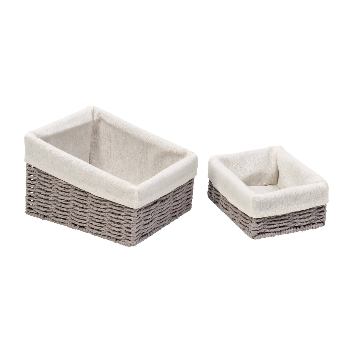 7-Piece Twisted Paper Rope Woven Bathroom Storage Basket Set Y400
