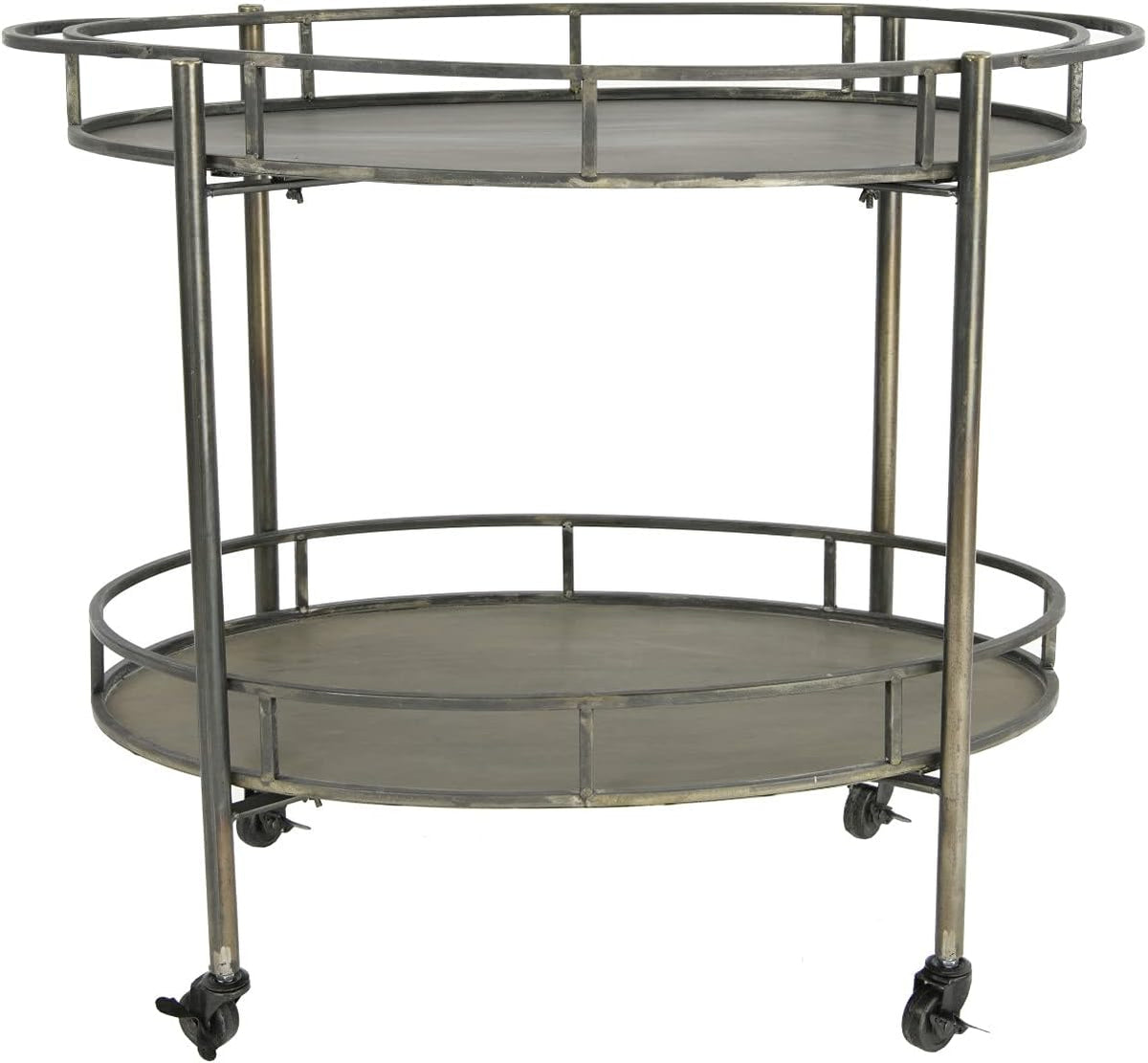Gold 2 Tier Metal Bar Cart W138