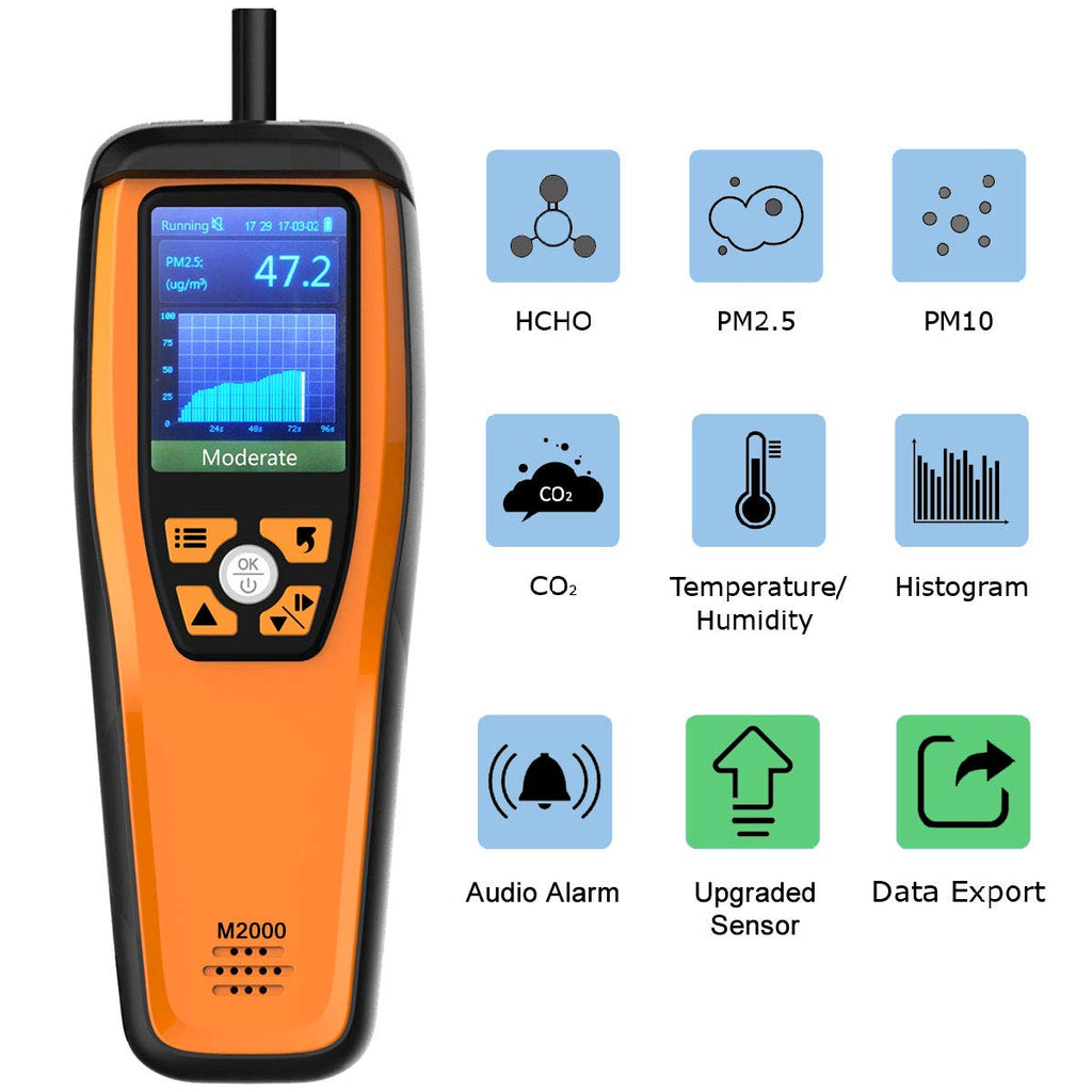 Air Quality Monitor Carbon Dioxide PM2.5 PM10 Formaldehyde Temperature Humidity Tester V391990