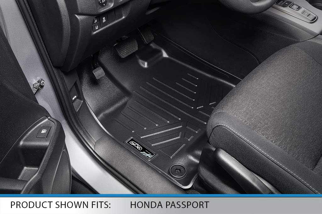 Custom Fit Floor Mats 2 Rows and Cargo Liner Set Black H419765