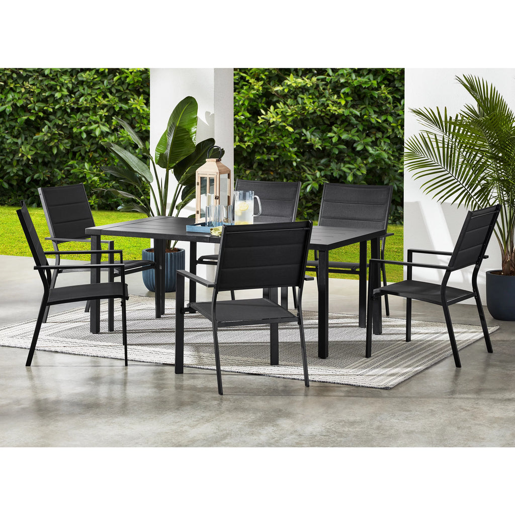 Black 7-Piece Outdoor Patio Dining Set M595