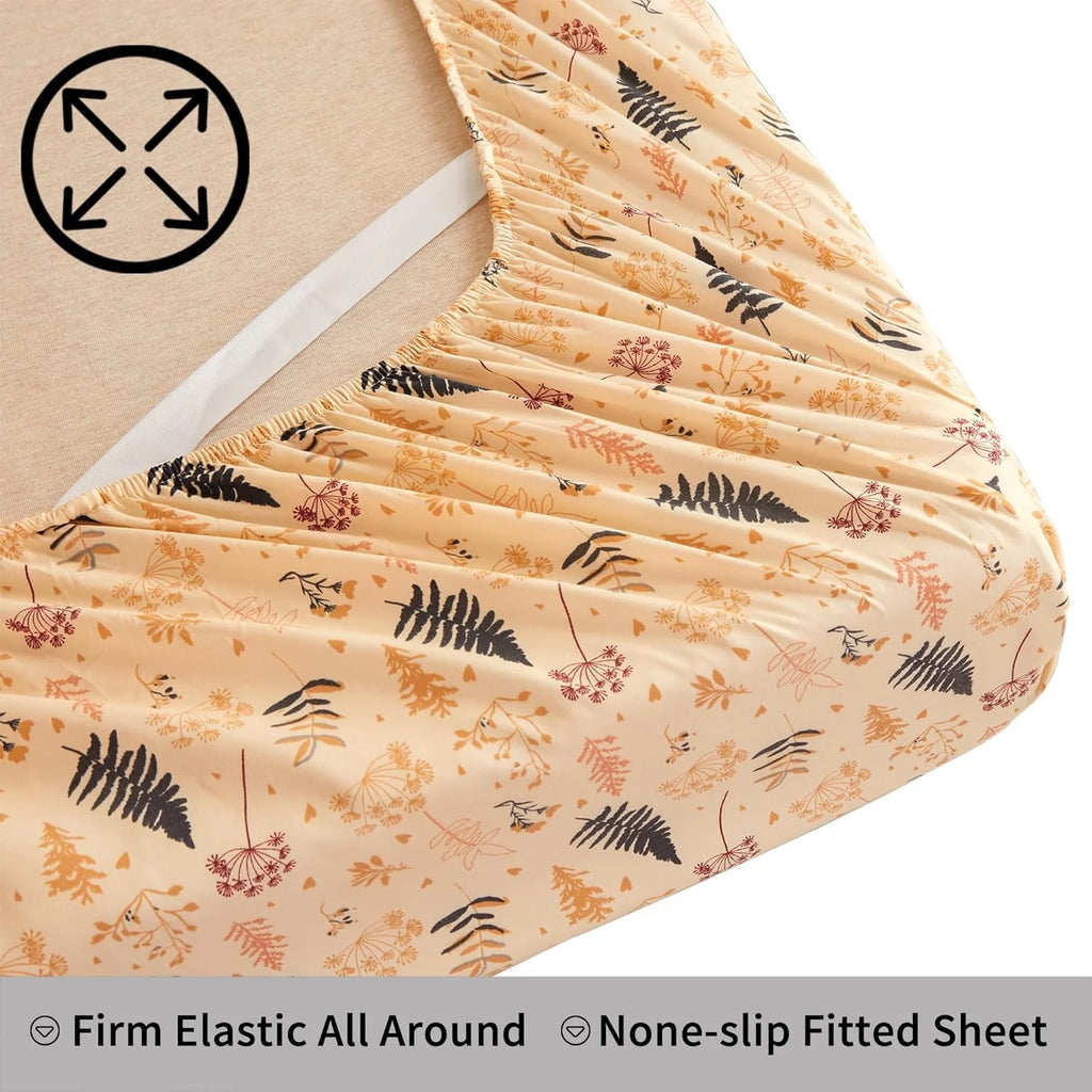 Floral Microfiber Full Double Bed Sheets S8575
