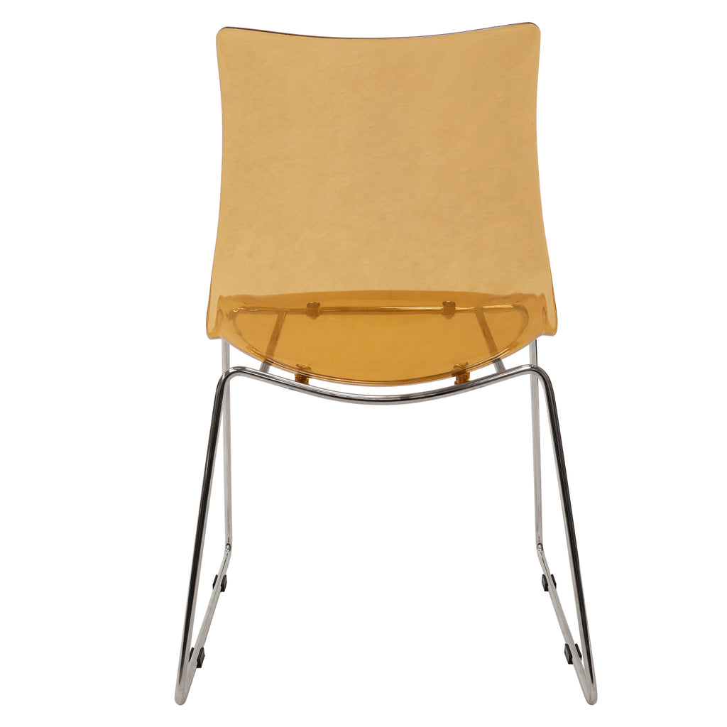 Amber Acrylic Stackable Side Chair Set of 4 L8178