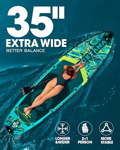 11'6×35" Extra Wide Inflatable Paddle Board 400lb Capacity R4359