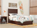 Twin Wood Platform Bed with Trundle W5109