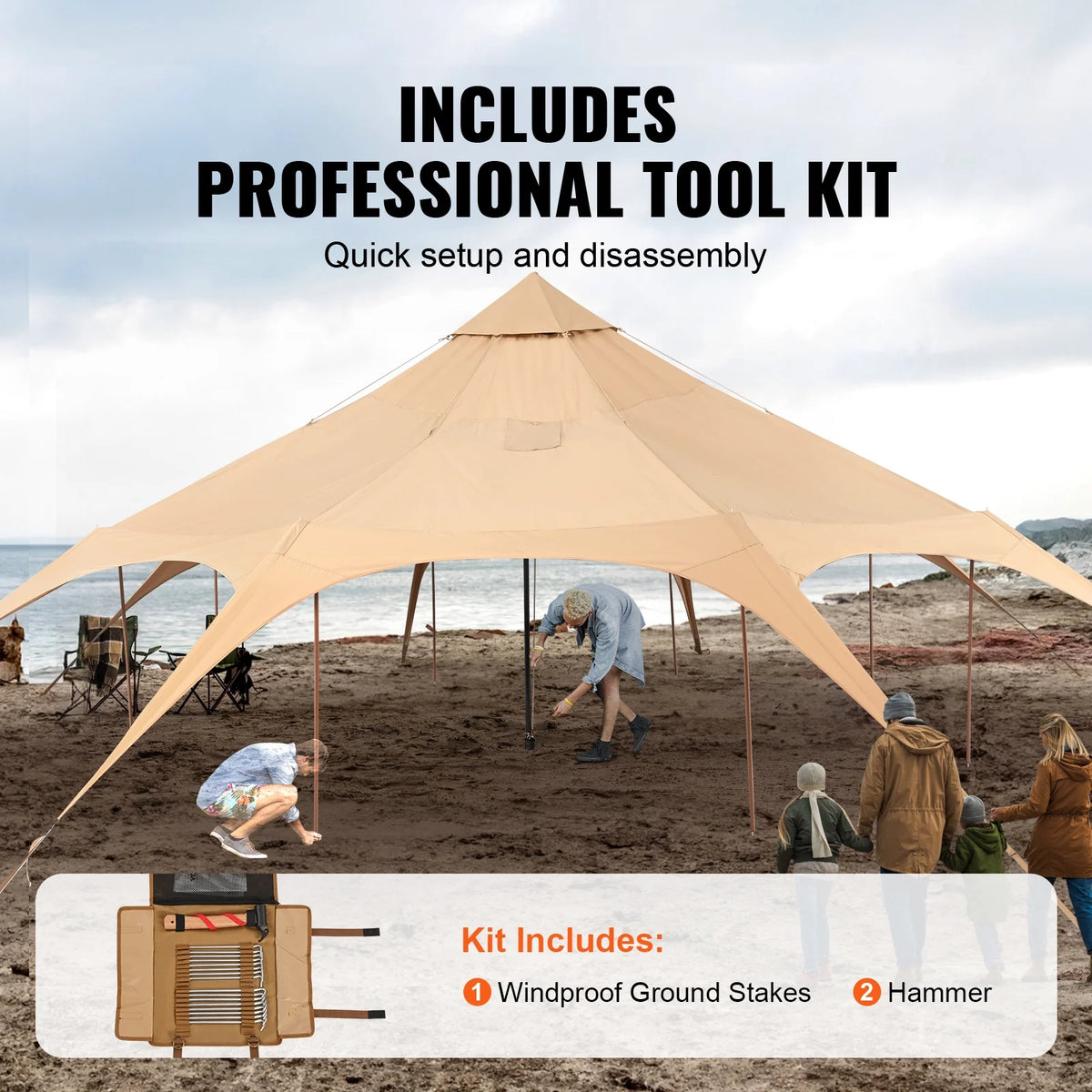 Canvas 4 Seasons Bell Tent with Stove Jack G648