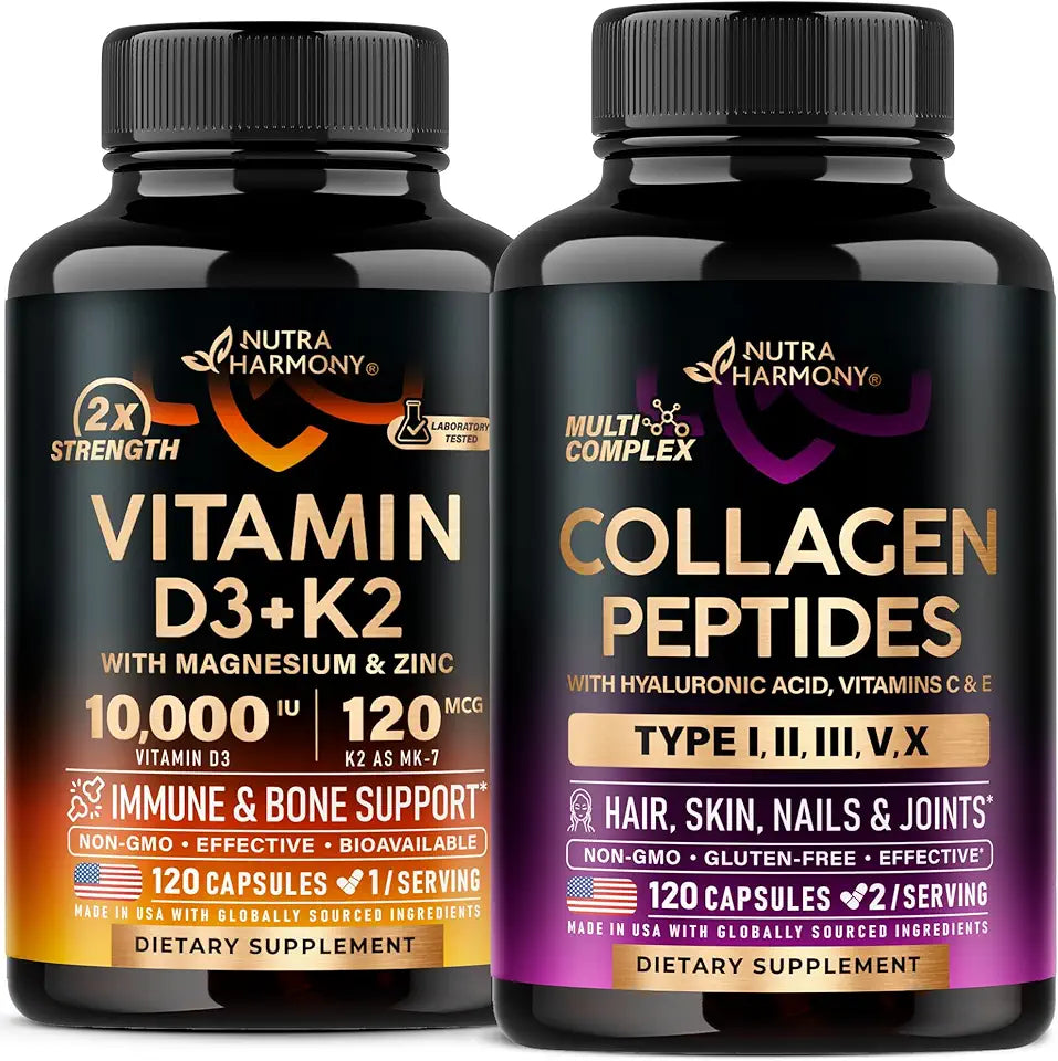 Vitamin D3 K2 & Collagen Peptides Capsules W243421