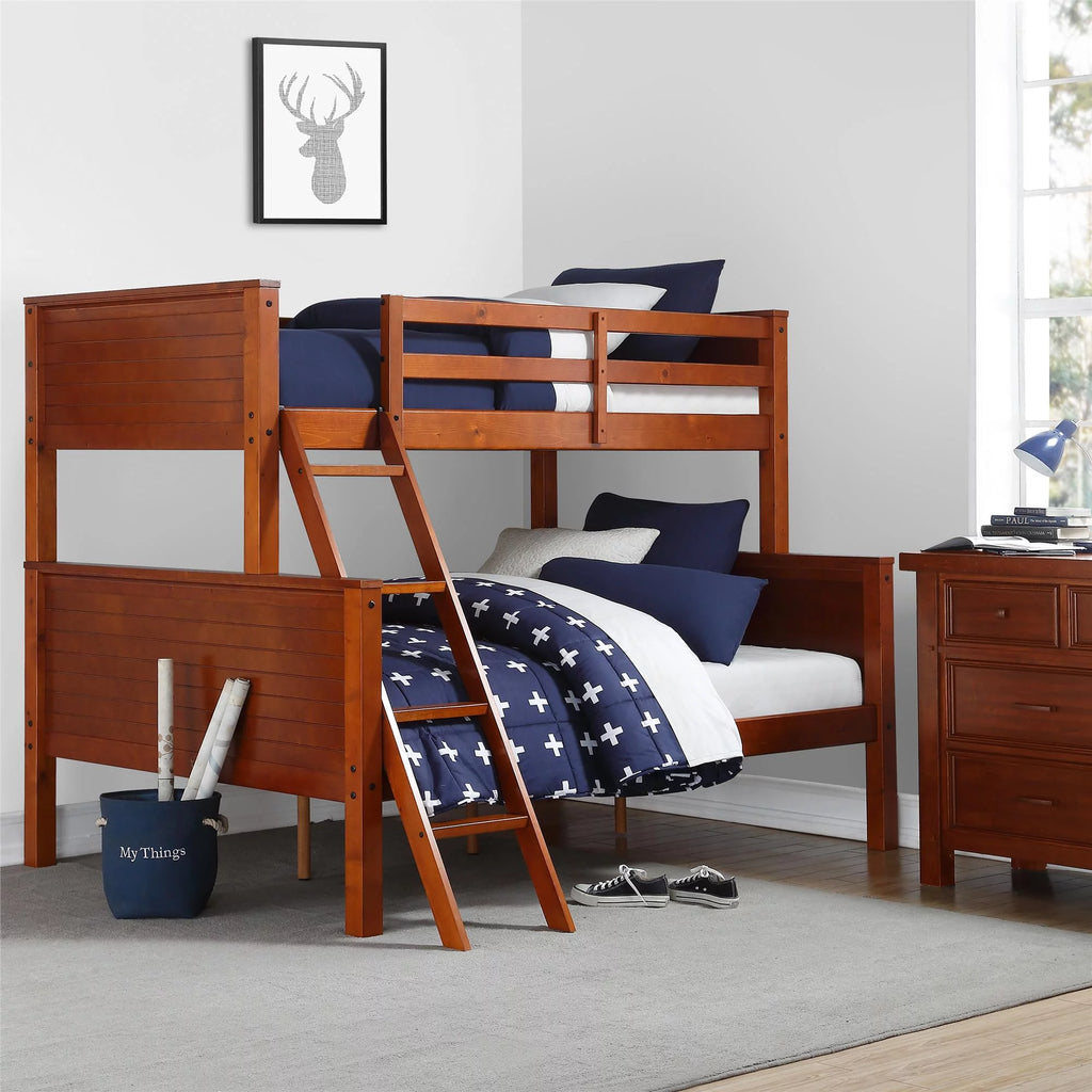 Twin-Over-Full Wood Bunk Bed J13390