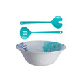 Salad Bowl & Cutlery Blue B9619