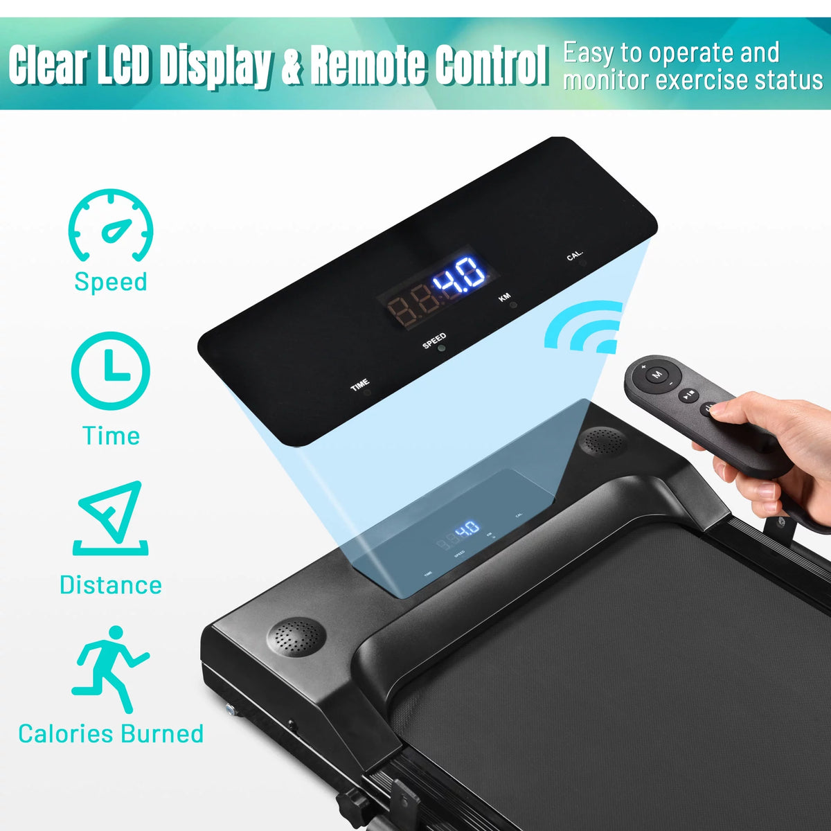 Foldable 2 in 1 Treadmill 1.5 HP H417906