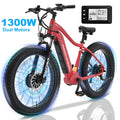 48V 1000W Dual Motors 26 x 4 Fat Tire 7-Speed Electric Mountain Bike H79934
