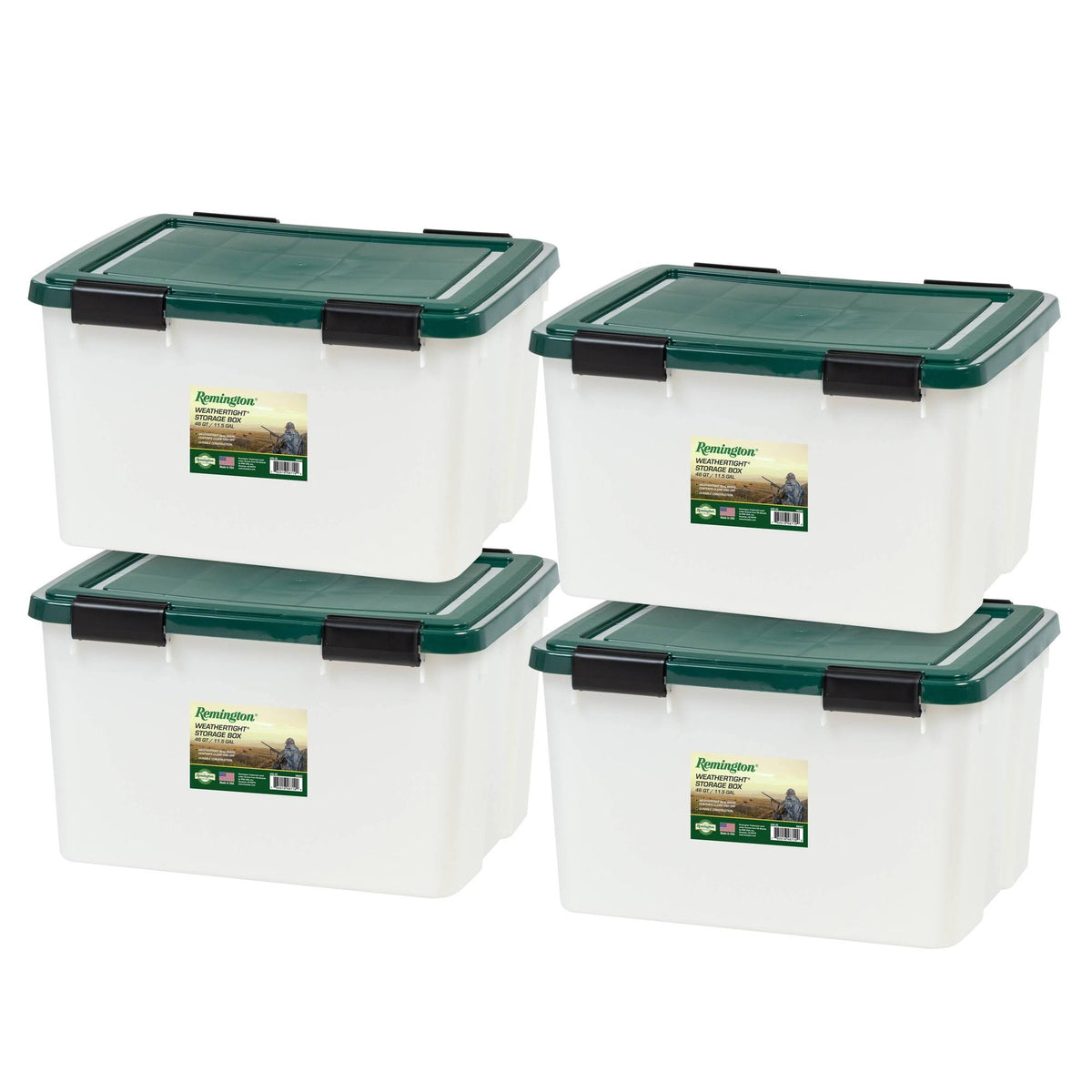 46 Quart Weathertight Storage Box 4-Pack Q384