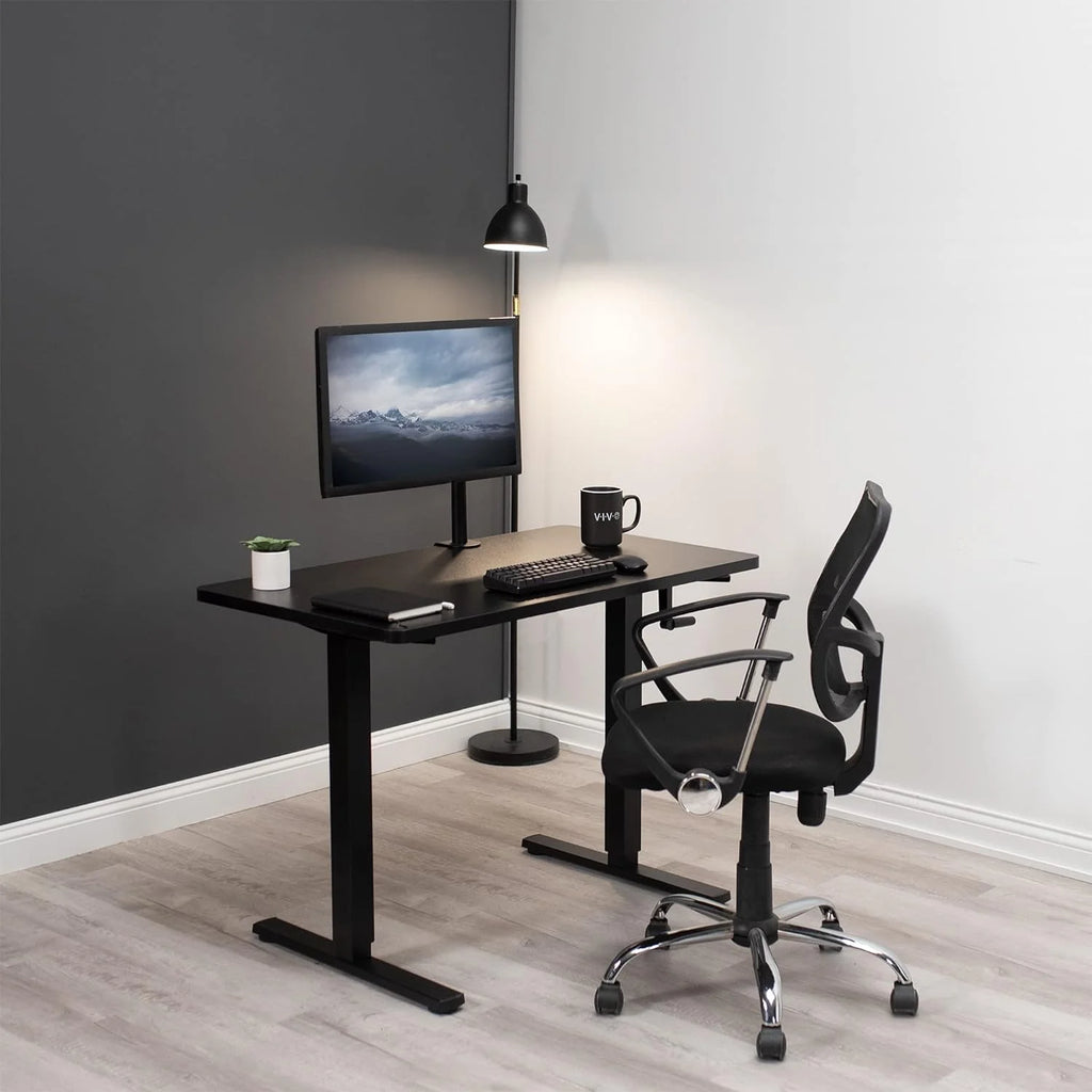 Dark Walnut 43 X 24 Inch Height Adjustable Standing Desk D7649