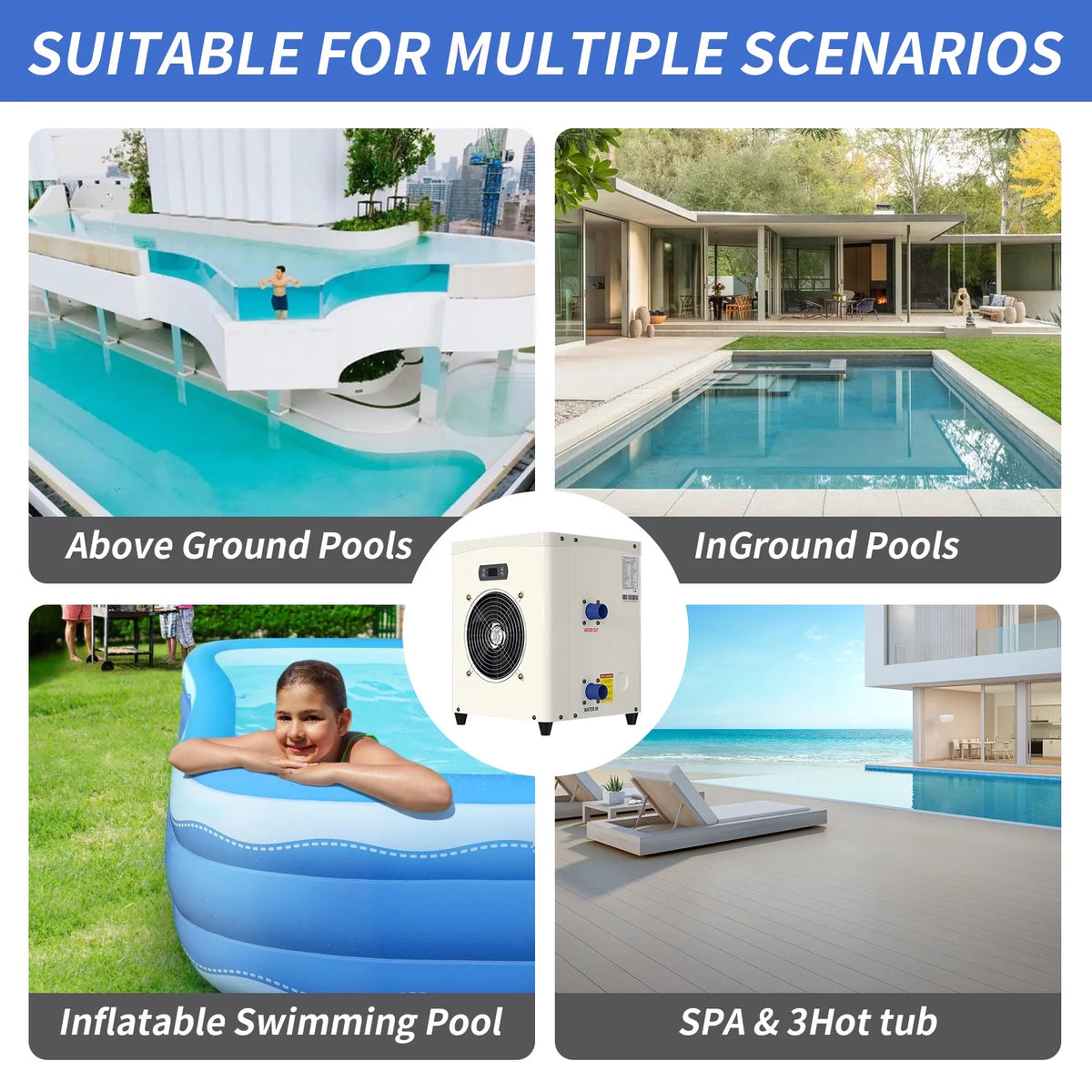 14331 BTU Mini Swimming Pool Heat Pump D6931