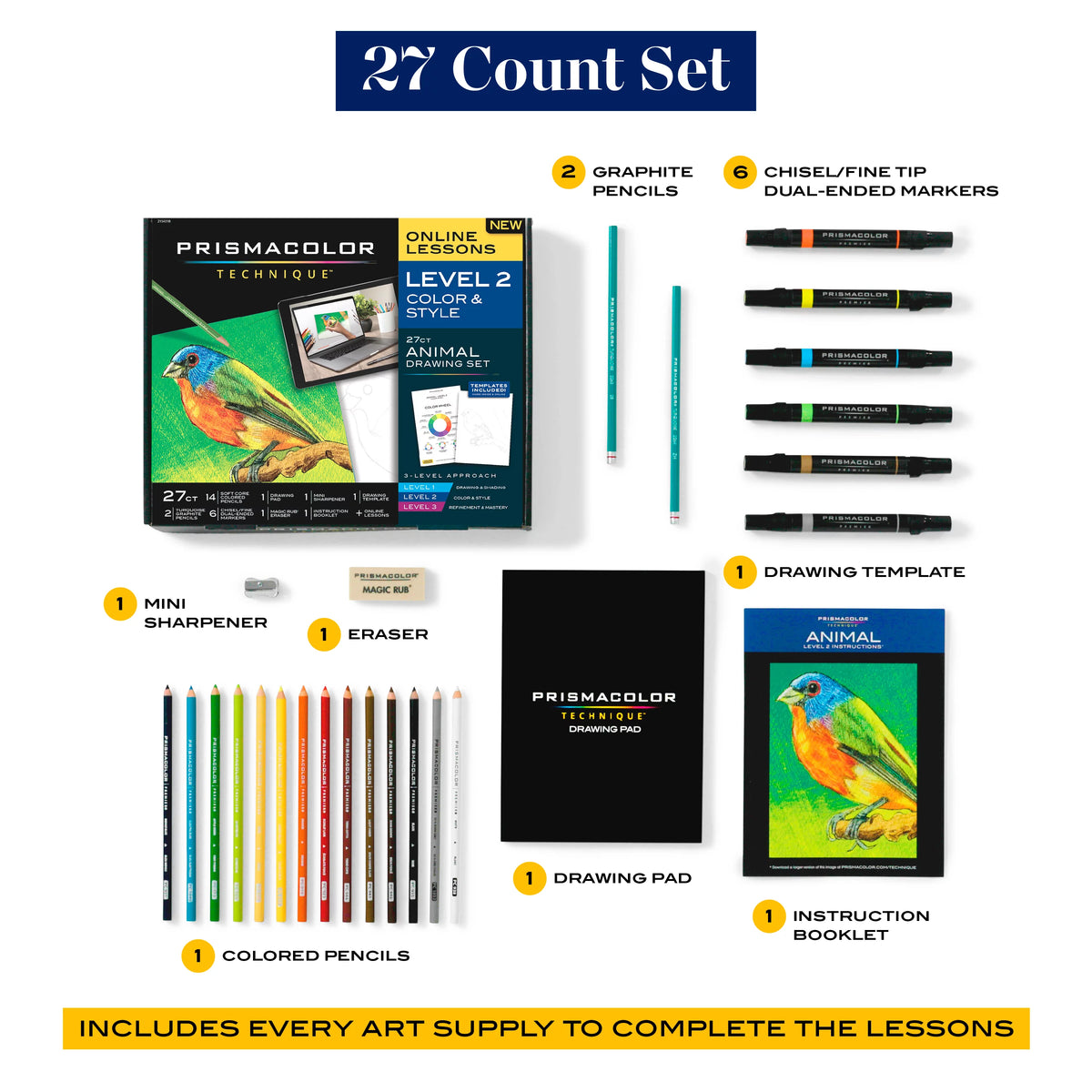 27-Piece Animal Drawing Set Z769