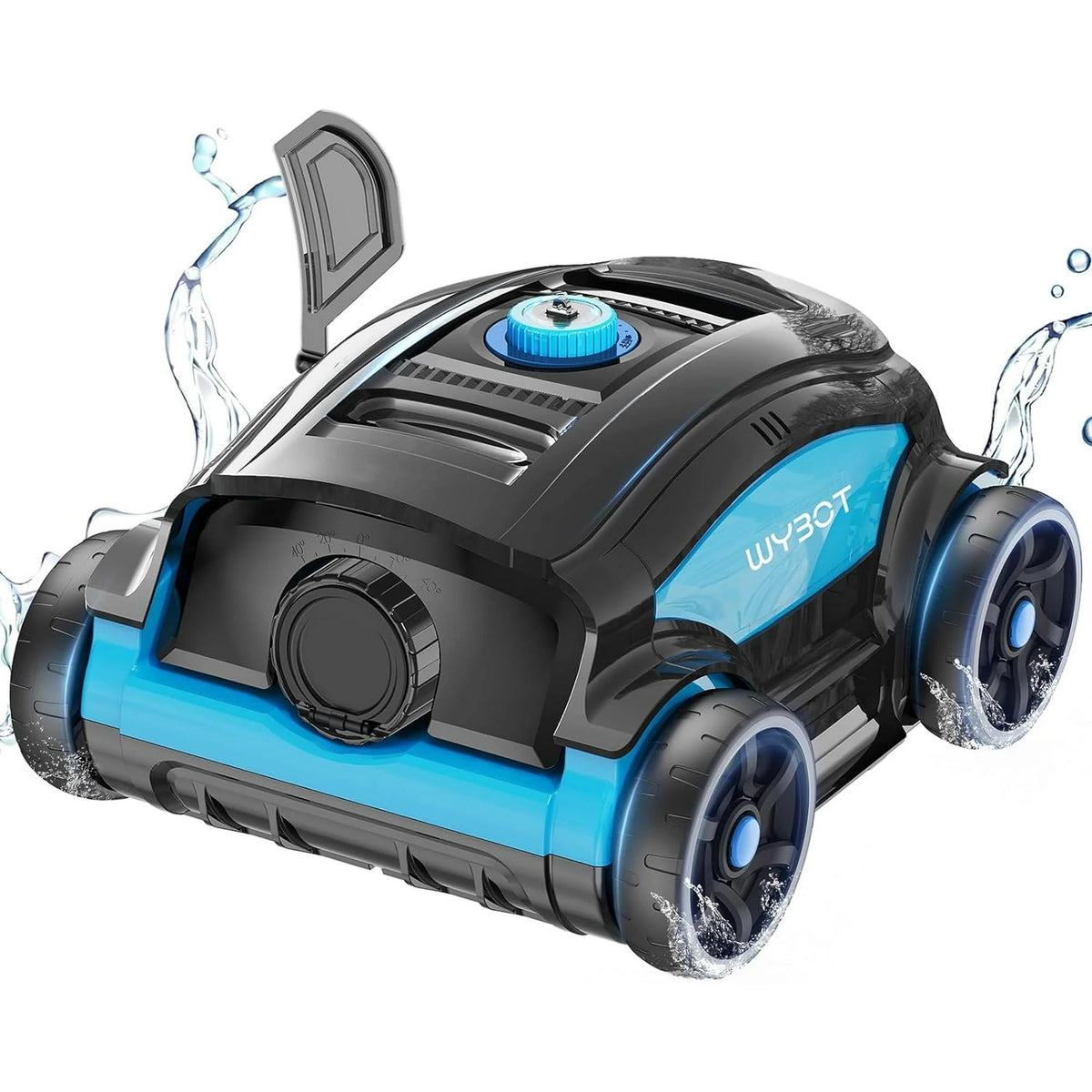 Cordless Robotic Pool Cleaner 45W 130Mins Black and Blue Y157