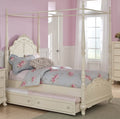 Twin Canopy Poster Bed in White X6265