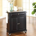 Kitchen Cart with Stainless Steel Top Black Z295