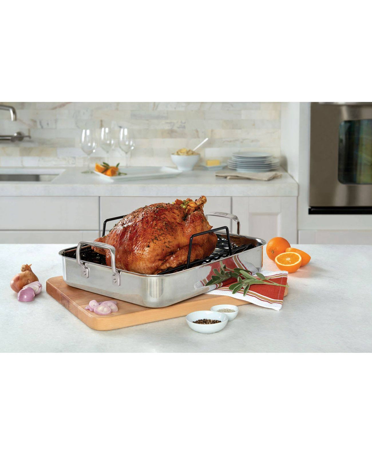Stainless Steel Roasting Pan with Rack C705594
