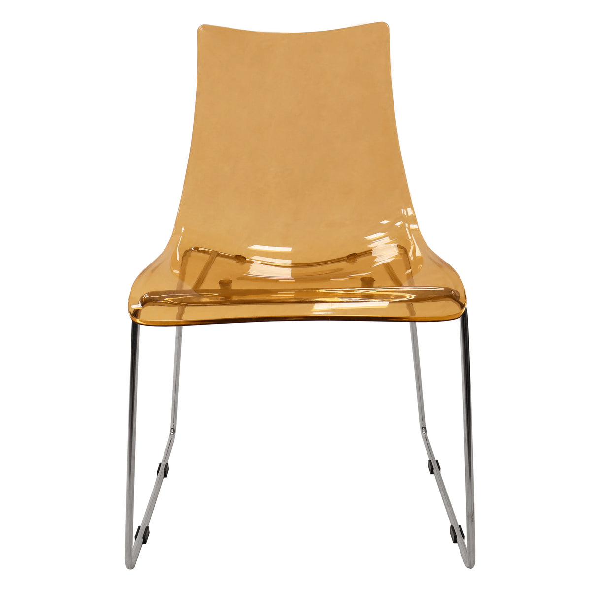 Amber Acrylic Stackable Side Chair Set of 4 L8178