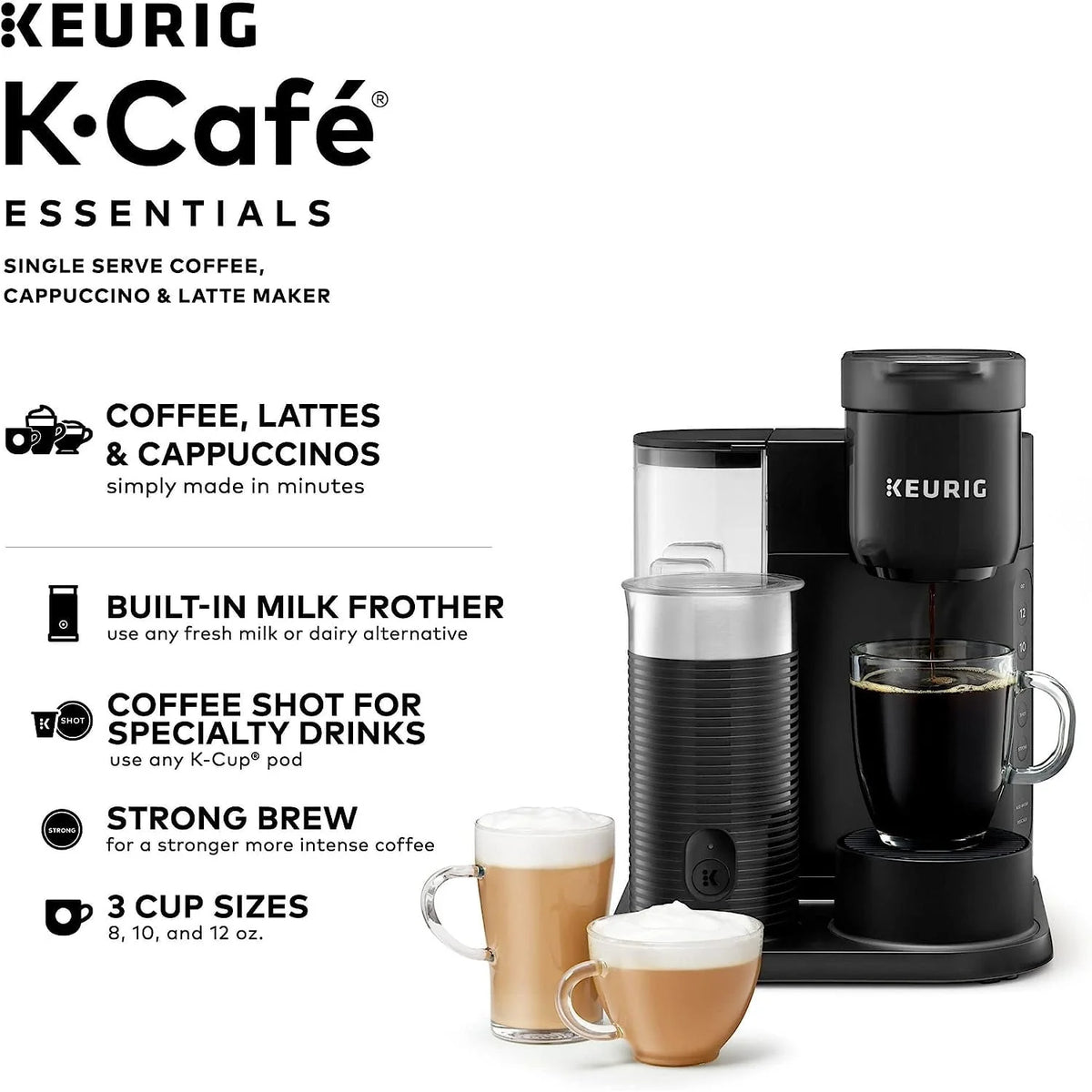 Black Single Serve Coffee, Latte and Cappuccino Maker H5967