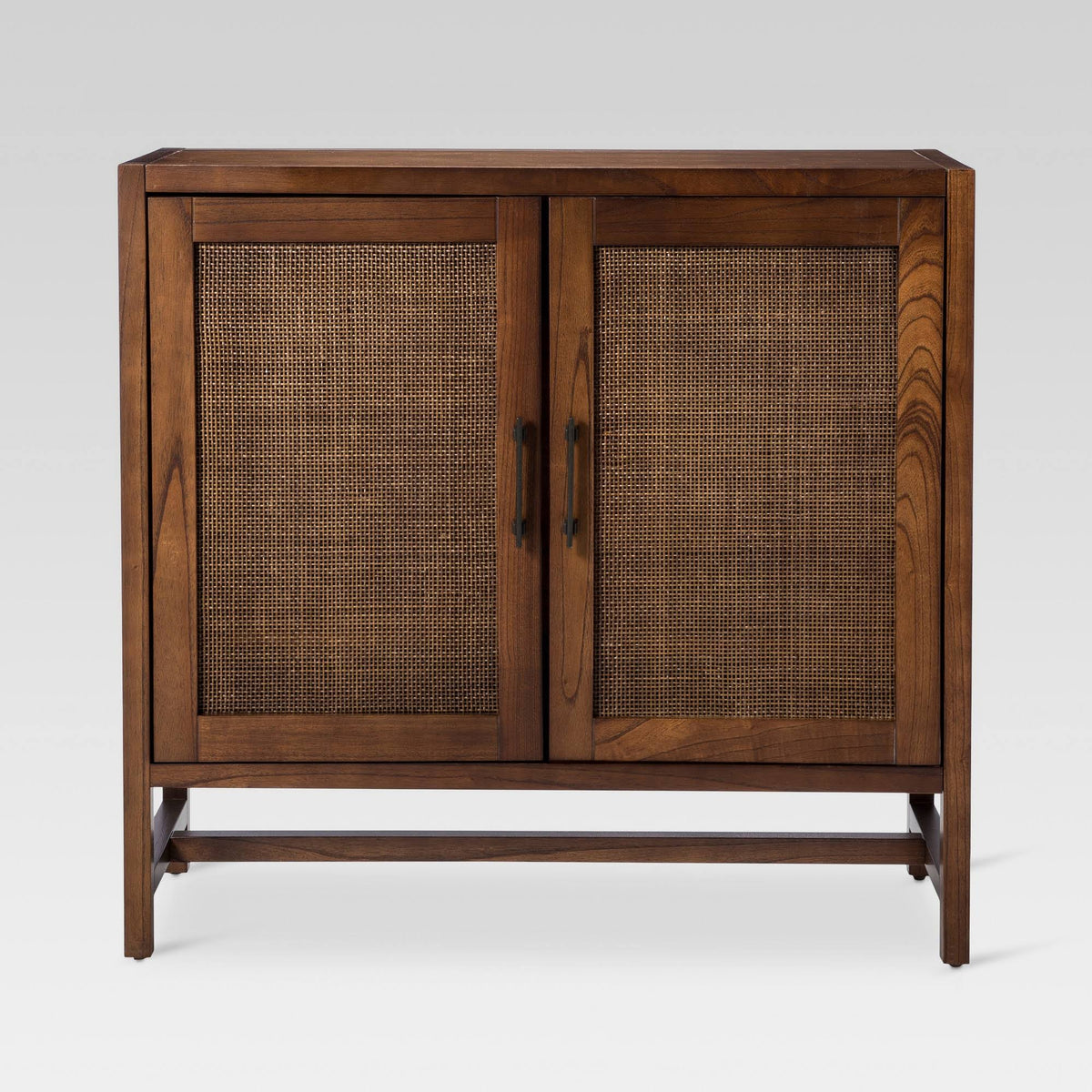 2-Door Wood & Rattan Accent Cabinet O85951