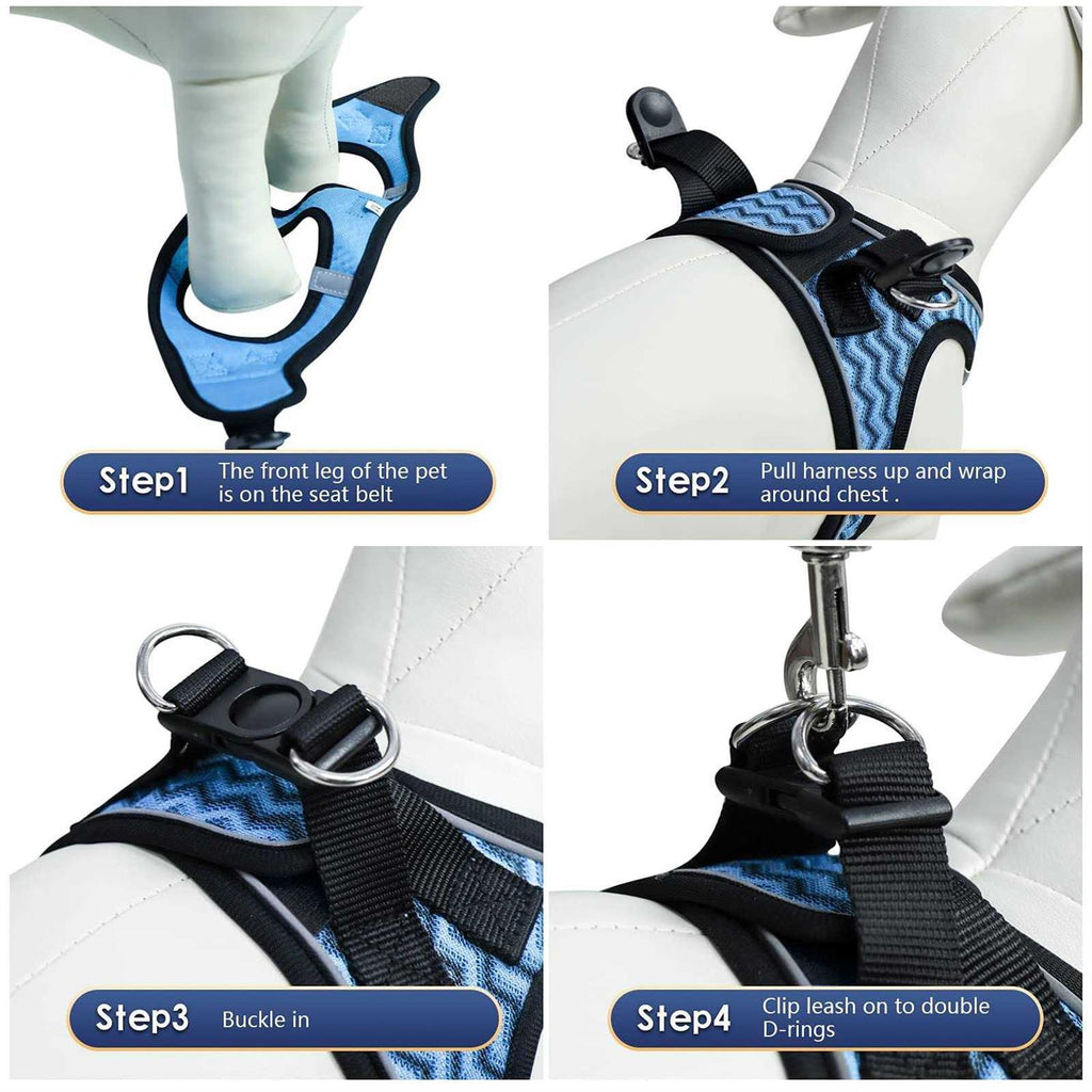 Dog Harness and Leash Set No Pull Soft Mesh Pet Harness G868
