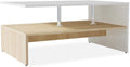 Oak and White Engineered Wood Coffee Table J3891