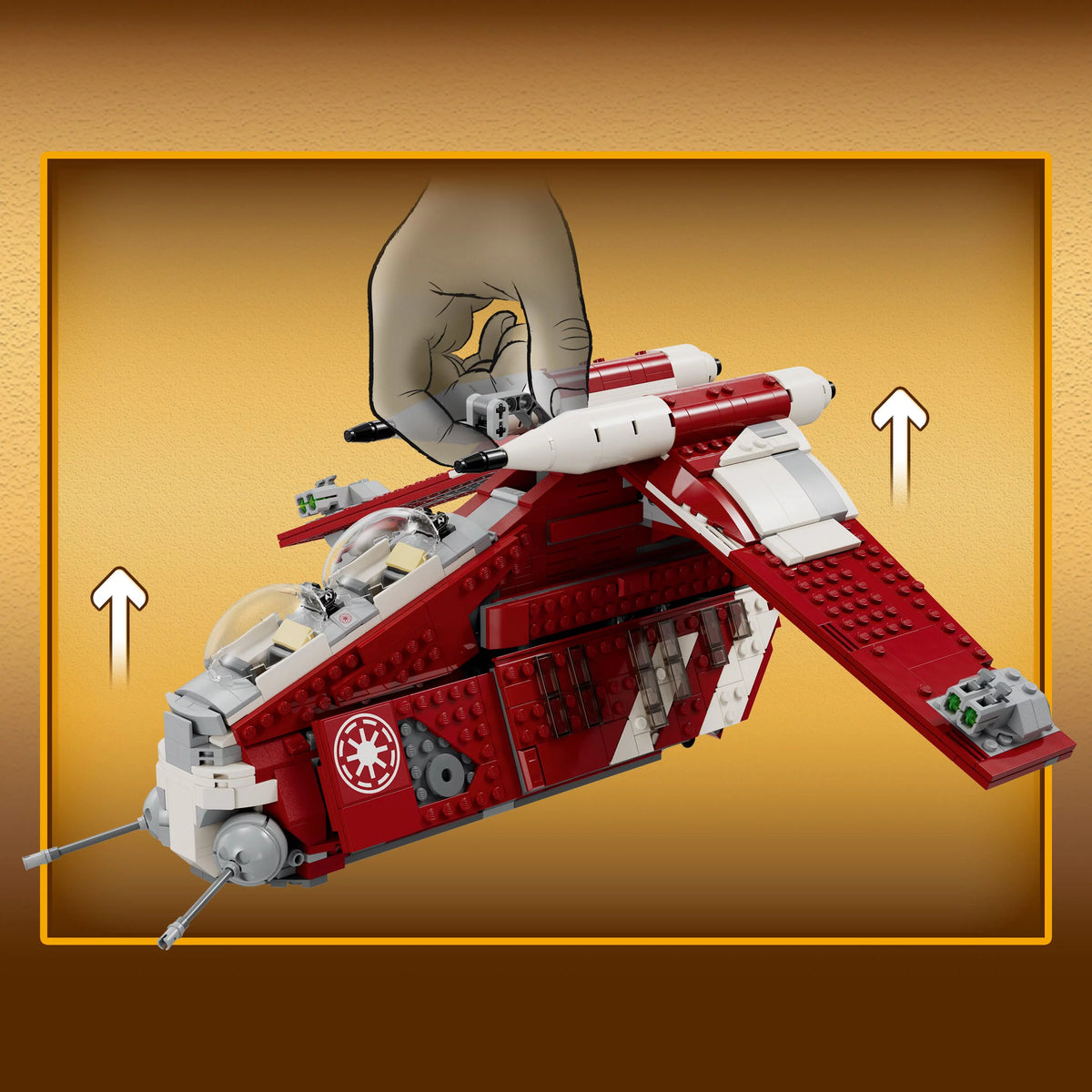 Buildable Star Wars Toy with 3 Clone Trooper Minifigures M72906