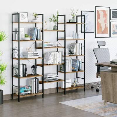 5-Tier Triple Wide Bookcase I460
