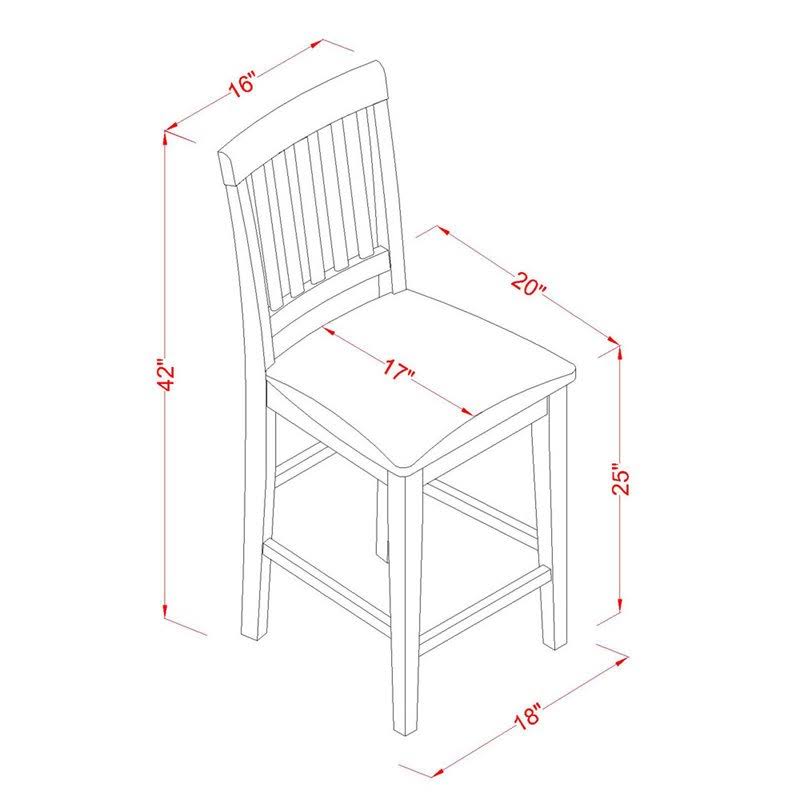 5 PC Pub Table and 4 Counter Chairs C24417