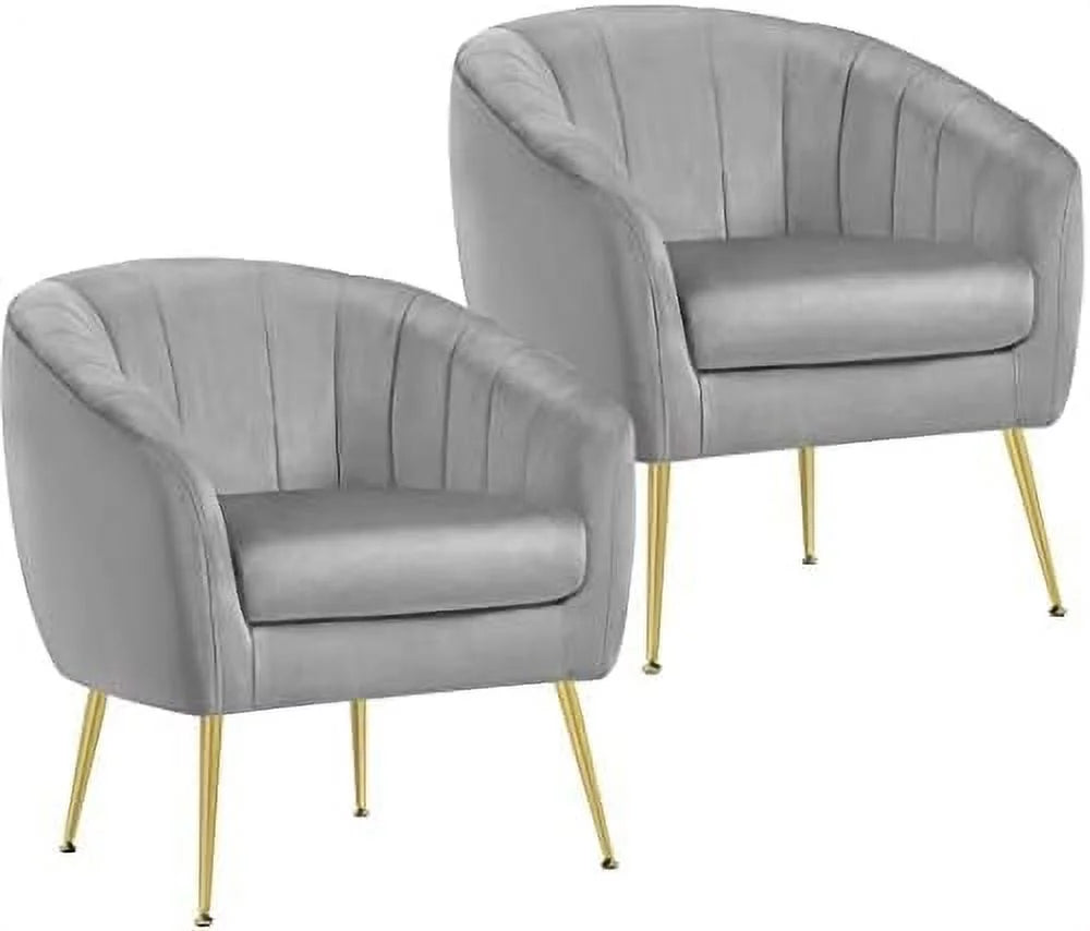Sherpa Accent Chair with Gold Metal Legs N456