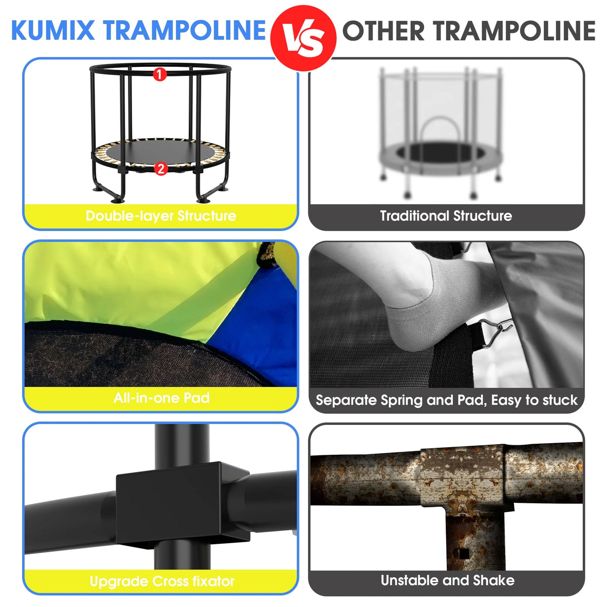 60'' Trampoline with Enclosure, Basketball Hoop and Swings A784